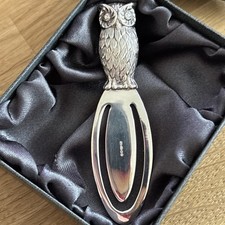 Stirling Silver Wise Owl Book