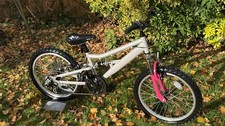 Apollo Girls Mountain Bike Metallic Grey and Pink 20 Inch Wheels