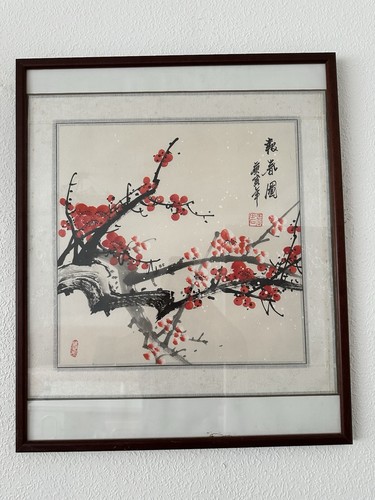 Framed chinese brush painting - chinese,