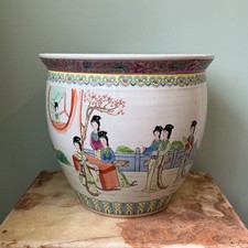 Large Hand Painted Famille