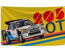 Peugeot 205 t16 banner flag - peugeot,