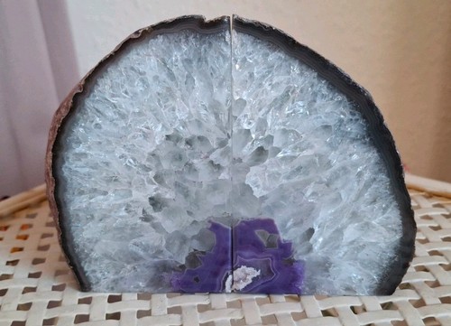Pair purple agate - pair,