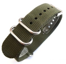 20mm Green Nylon For Nato G10 Military Army Diver Watch Strap Watch Band