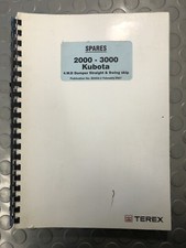 TEREX SPARES MANUAL  2000 - 3000 KUBOTA 4WD DUMPER STRAIGHT AND SWING SKIP