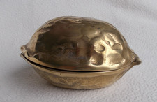 Vintage WALNUT Shaped ~ Hinged