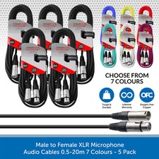 5 x Male to Female XLR