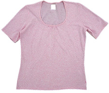 'iZ' T-shirt USA raspberry pink short sleeves cotton, charming, UK 10-12, VGC