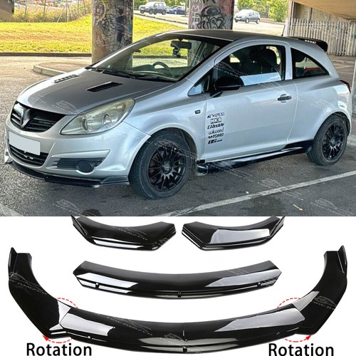 Gloss black flat front - black, bumper