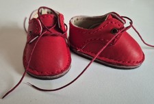 Handmade Red Leather Lace-Up