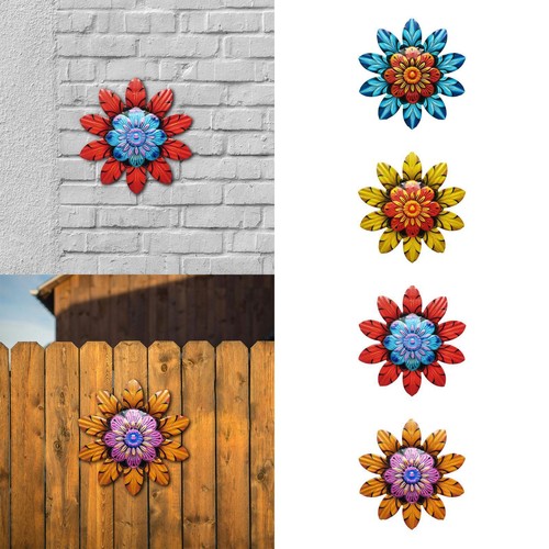 Metal flower wall art decor - metal,