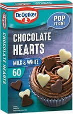 Chocolate Hearts Cake decorations baking cupcake muffin Dr Oetker milk & white