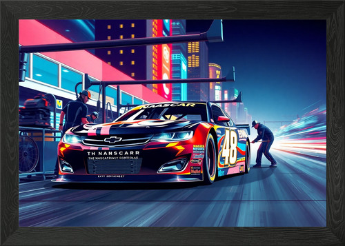 Nascar stock car - car, pit