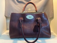Genuine Large Mulberry Double Zipped Bayswater Oxblood Tote Bag 