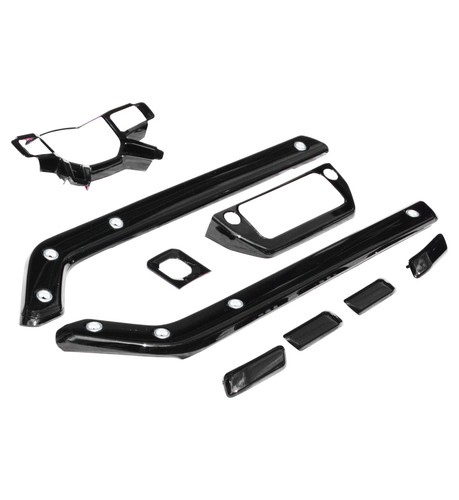 Gloss black interior trim kit - black,