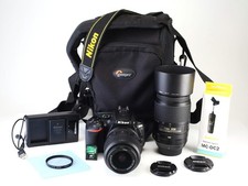 Nikon D5500 Camera & 18-55mm & 55-300mm Dual Kit Refurbished +12 Month Guarantee