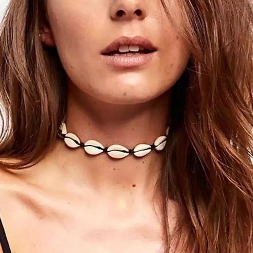 Women shell choker necklace - women,