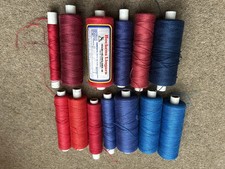 Bockens Linen Yarn Mixed Bundle Reds and blues
