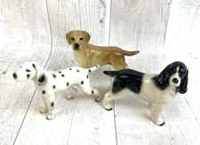 Vintage Ceramic Dogs Figurines Ornaments  Bundle Labrador, Spaniel, Dalmatian