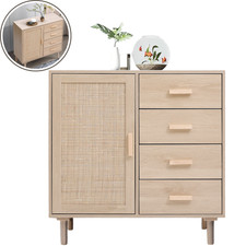Wooden Rattan Side Cabinet