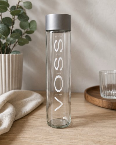 Voss glass water bottle 800ml - glass,