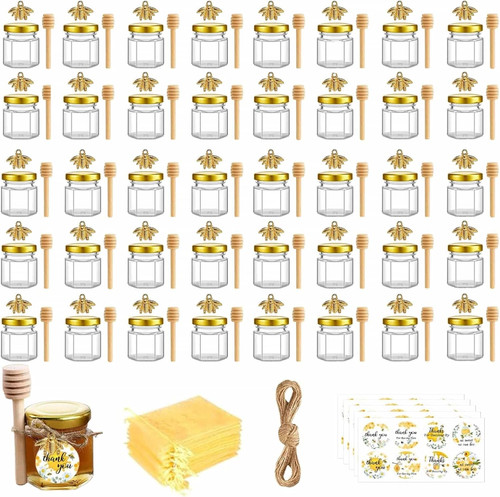 Mini glass honey jars oz - mini,