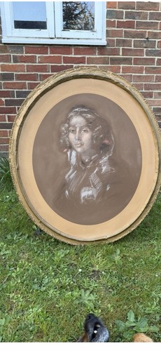 Antique oval pastel - oval,