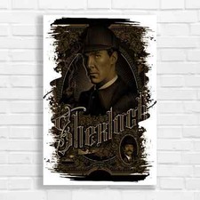 Sherlock Holmes Mystery Sepia Canvas Print Large Picture Wall Art