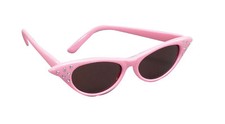 Pink Lady Tinted Glasses 50s Grease Flyaway Fancy Dress Dancing Party Sunglasses