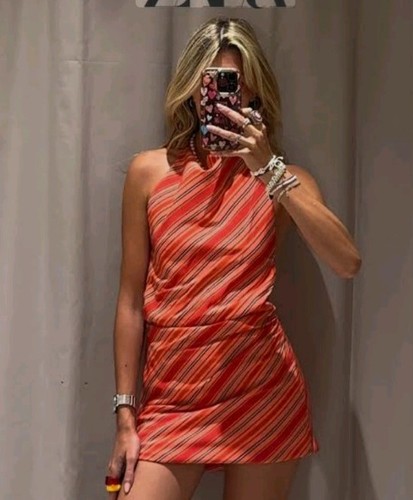 Zara women striped draped - striped,