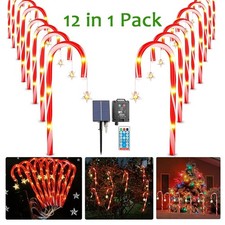 Solar Candy Cane LED Light