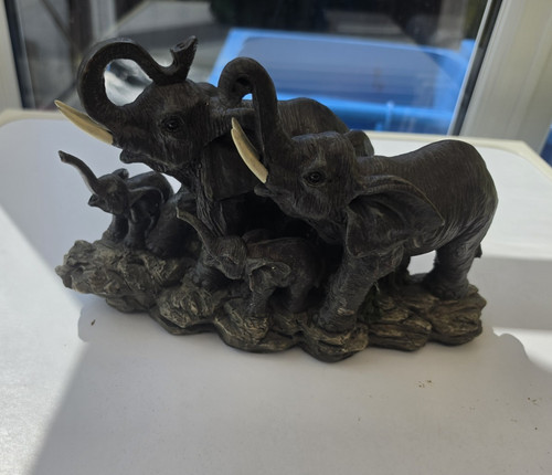 Elephant family resin - family, ornament