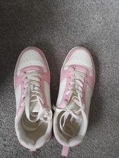 Pink and White Trainers Size 6