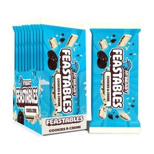 Feastables MrBeast Cookies & Creme KING Size Chocolate Bar, 2.1oz (60g), 24 c...