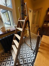 Restored Simplex Folding Stepladders Circa 1930 Pristine Condition