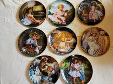 Set Of 8 Collectors Plates By Sandra Kuck  -The Barefoot Children Collection.