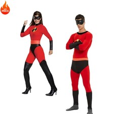 Adult The Incredibles Cosplay Fancy Dress Costume party Bodysuit Dress Up UK