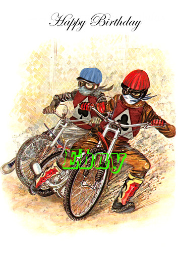 Speedway happy birthday card - happy,