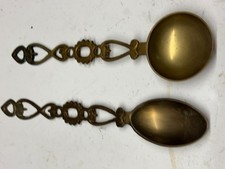 VINTAGE  PAIR OF BRASS WELSH