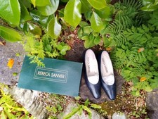 REBECA SANVER Designed Vintage Retro Dark Shoes UK Size 6 Comfort Wear