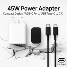 45W Super Fast Type C Charger Adapter Plug For Samsung Galaxy Phones Tablets 🔋