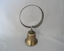 Antique Brass Shop / Servants Bell with Spring - Great Patina - butler