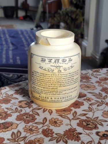 Antique bynol malt oil pot - bynol,