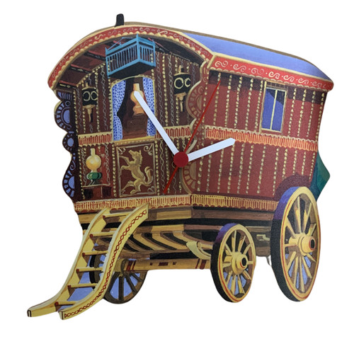 Bowtop gypsy caravan clock - gypsy,
