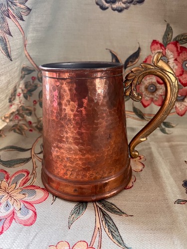 Antique copper brass tankard - copper/brass,