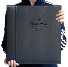 Photo Album Can Hold 3X5, 4X6, 5X7, 6X8, 8X10 Photos, Leather Cover, Magnetic...