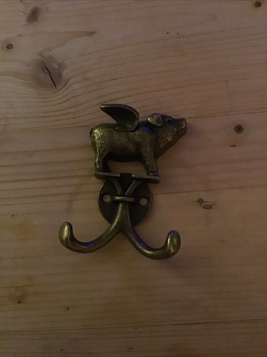Brass double hanger - brass, hooks
