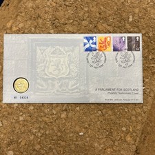 A Parliament for Scotland - Philatelic Numismatic Cover inc Scotland £1 1999.