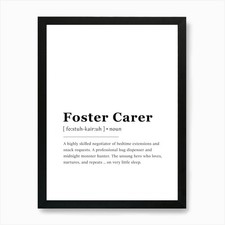 Foster Carer Definition Poster