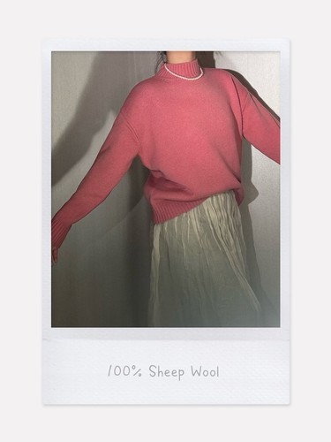 100 sheep wool ribbed - 100%, mock