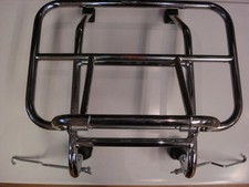 Vespa PX PE Lambretta SX TV Front Folding Carrier Rack Chrome - LONG legs 